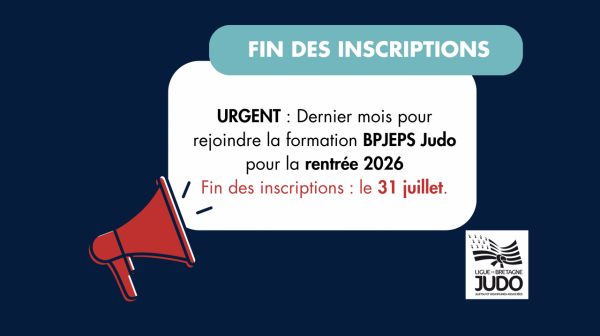 BP JEPS Judo-Jujitsu : dernier mois pour s'inscrire !